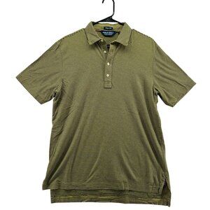 Ralph Lauren Polo Golf Mens Medium Short Sleeve Green Stripe Pima Cotton